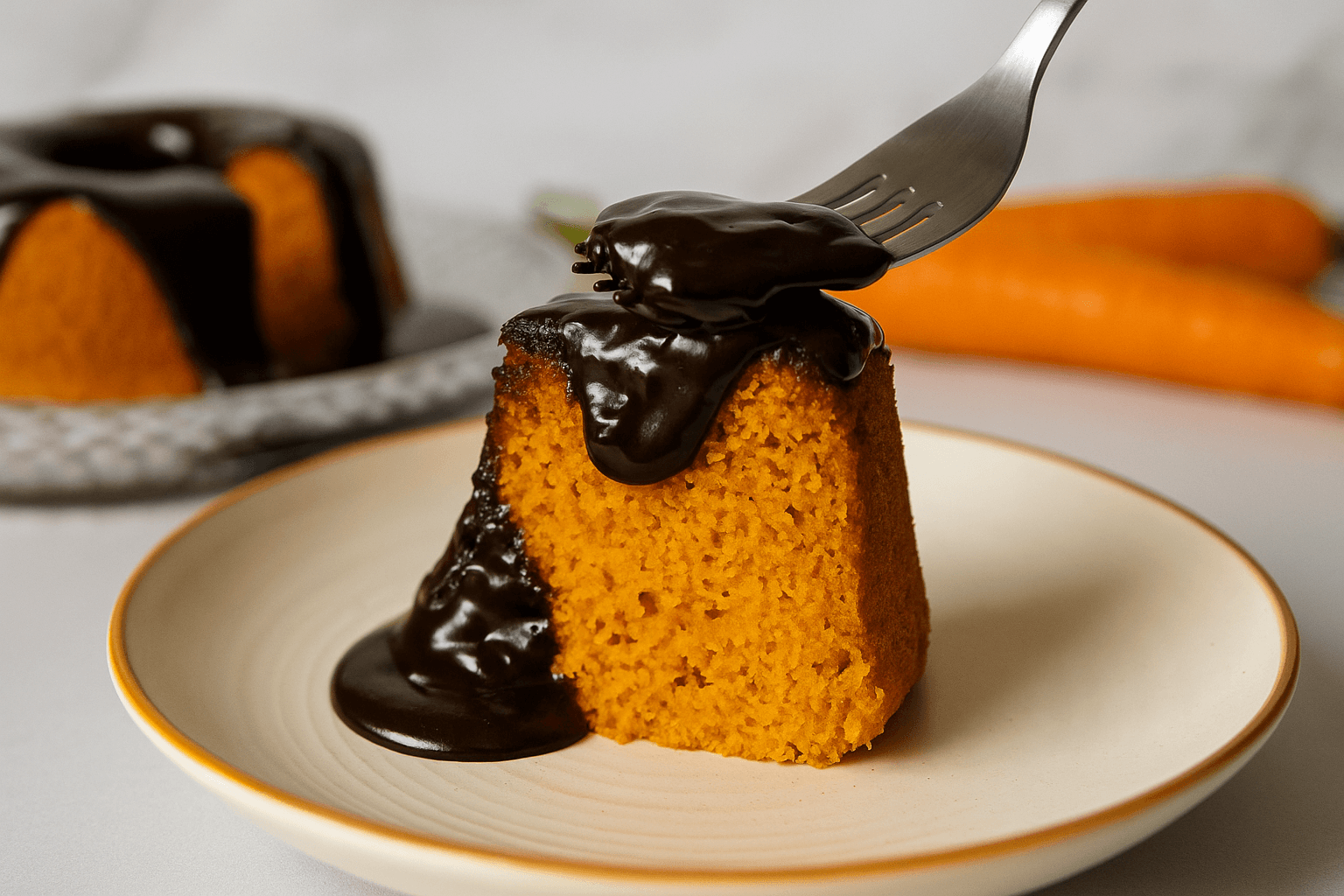 Bolo de cenoura sem pico