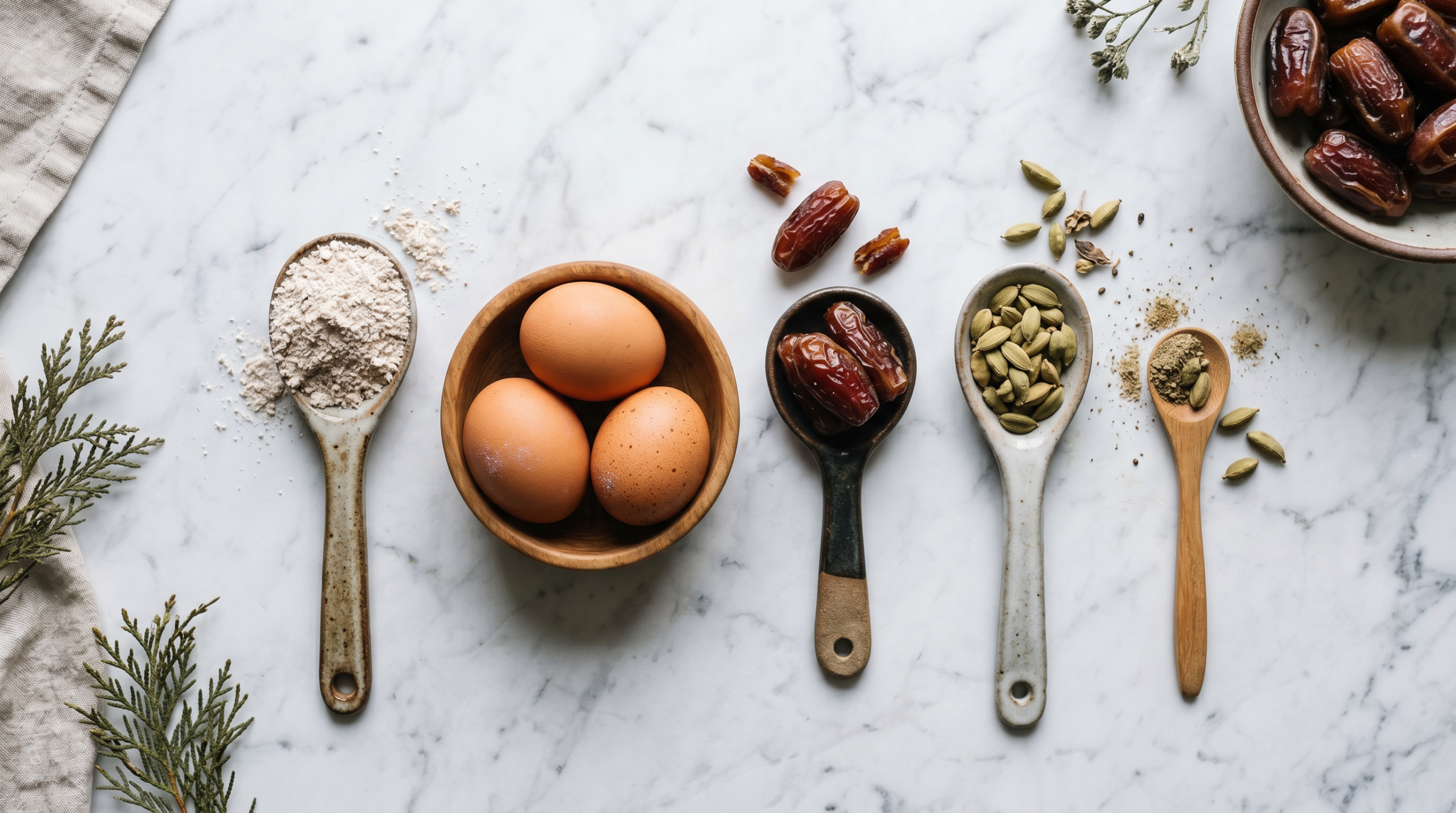Ingredientes farinha ovos saudável
