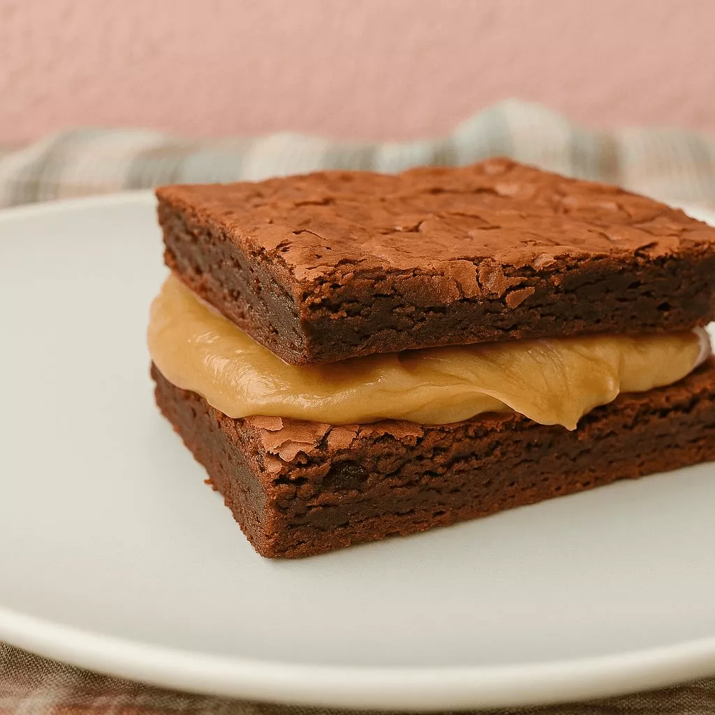 Brownie com Doce Deleite como recheio
