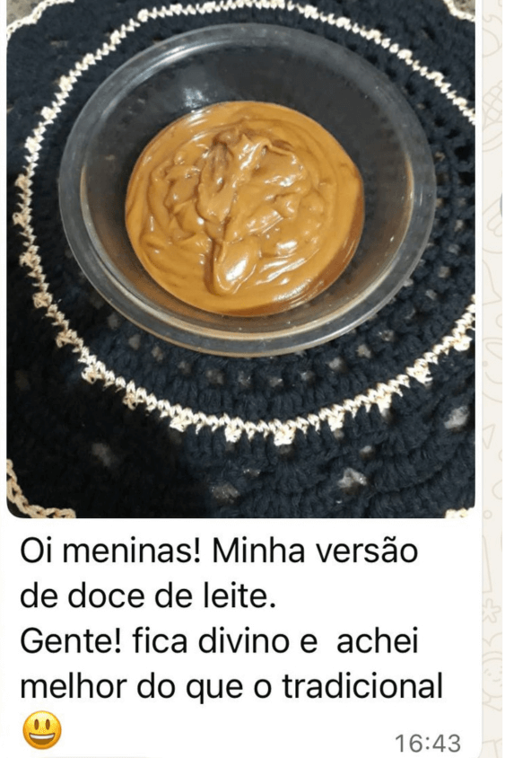Depoimento de aluna sobre o Doce Deleite