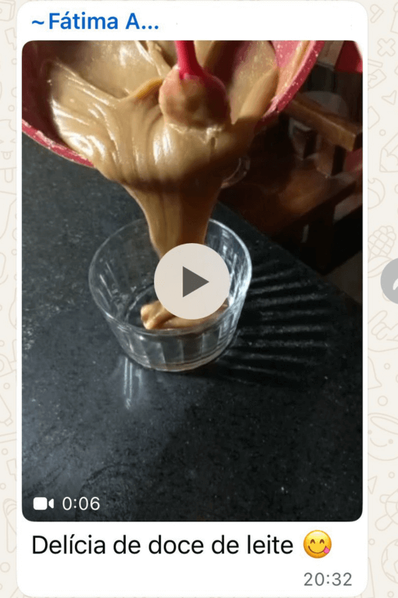 Depoimento de aluna sobre o Doce Deleite